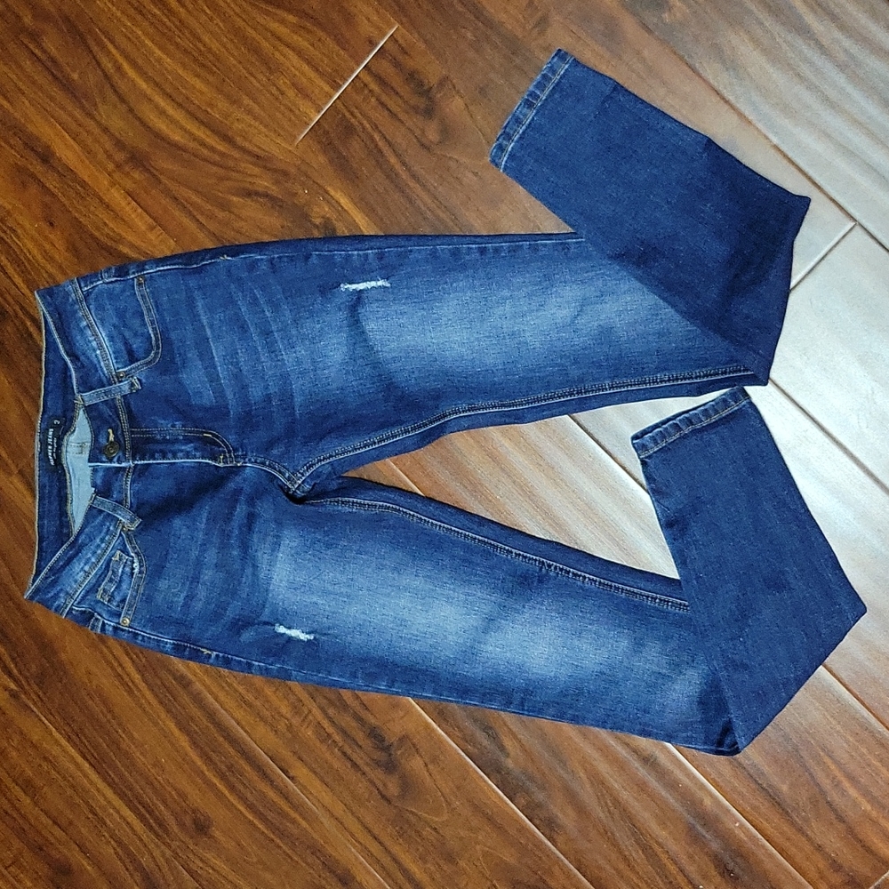 Women's Skinny Jeans - Dark Blue Stretch Denim